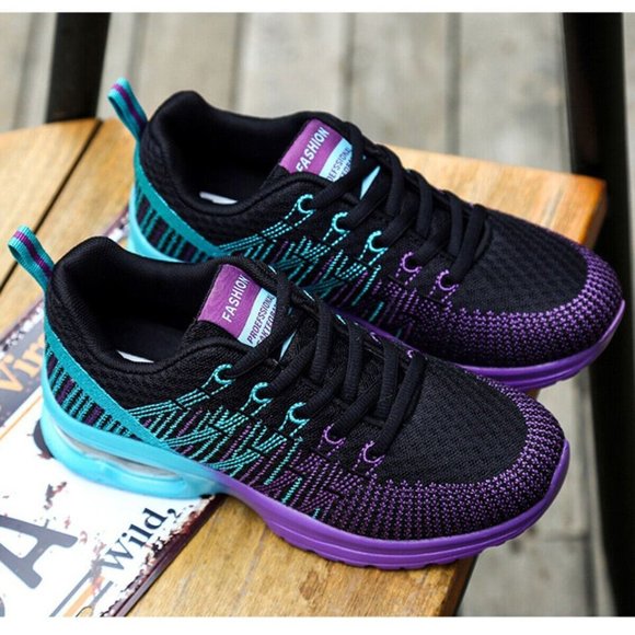 Women's Air Cushion Running Shoes Non-slip Breathable Casual Tennis Gym Sneakers - Picture 9 of 11